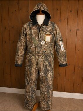 Walls Kids Realtree Camo Insulated Coverall Jacket - Brown & Green